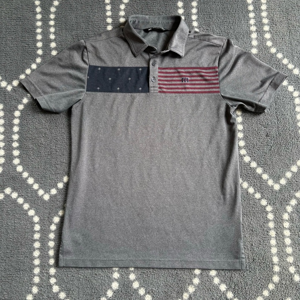 Travis Mathew - America Flag Golf Polo Shirt - Men’s SMALL